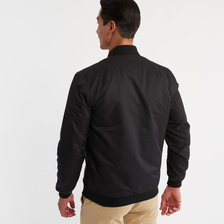 Ash & Erie Black Bomber Jacket for Short Men   Bomber Jacket