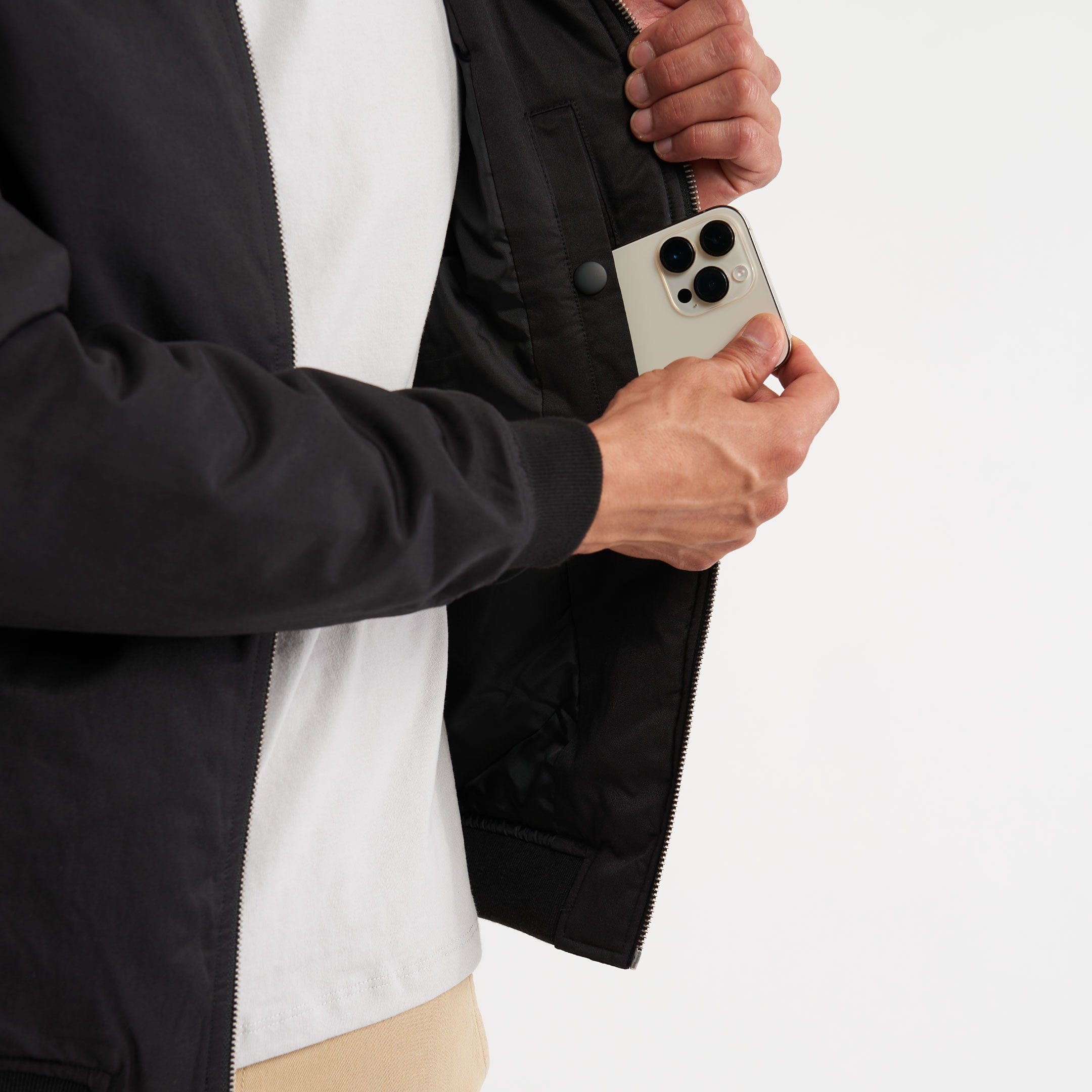 Ash & Erie Black Bomber Jacket for Short Men   Bomber Jacket