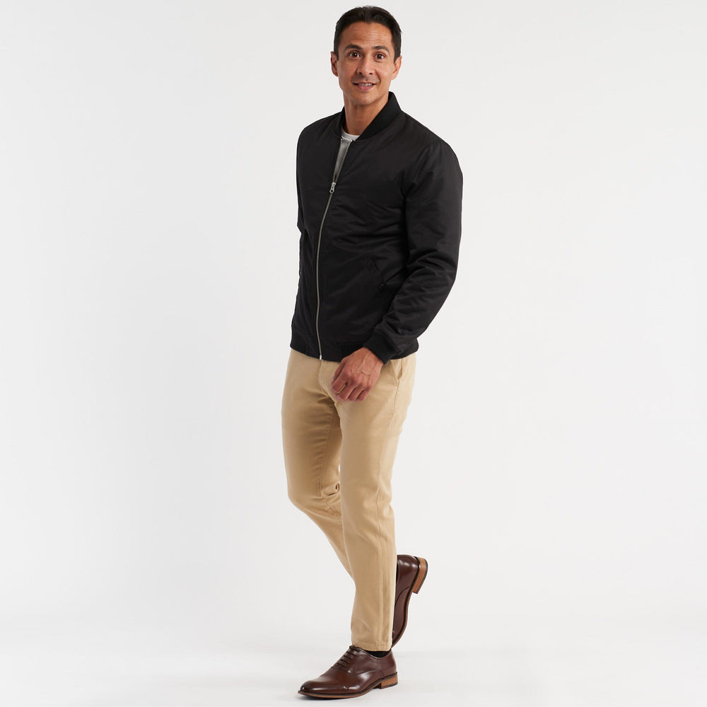 Ash & Erie Black Bomber Jacket for Short Men   Bomber Jacket