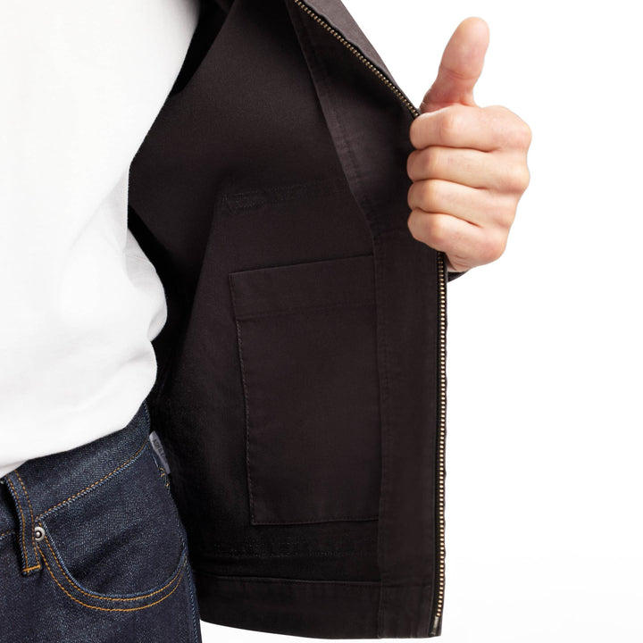 Ash & Erie Grey Cotton Canvas Jacket for Short Men   Canvas Jacket