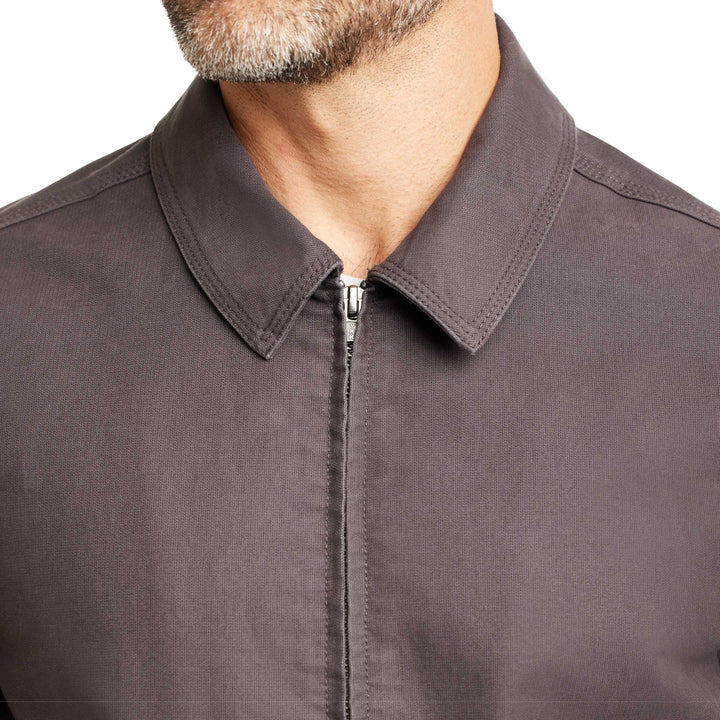 Ash & Erie Grey Cotton Canvas Jacket for Short Men   Canvas Jacket
