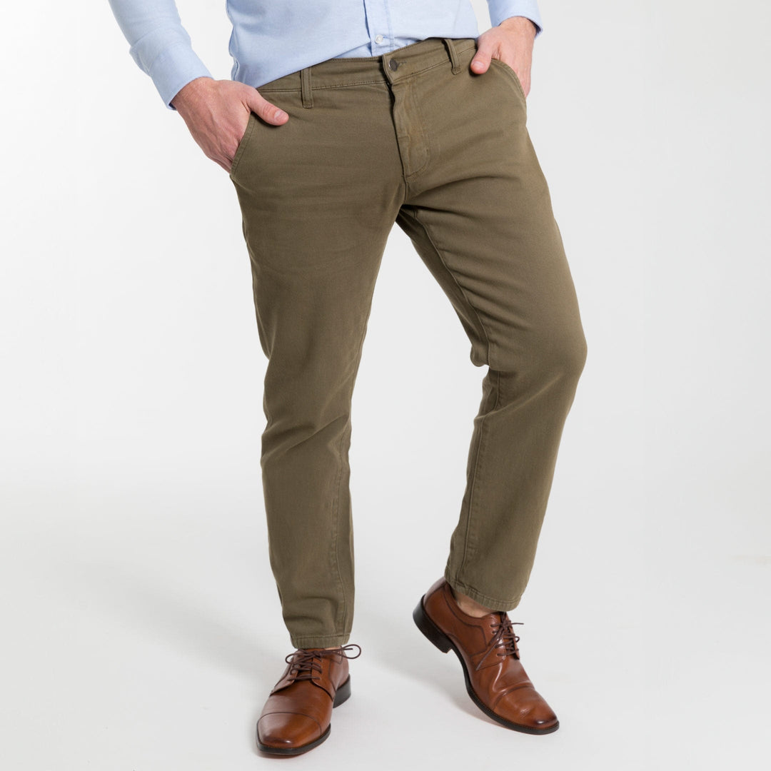Ash & Erie Birch Washed Stretch Chinos for Short Men   Chino Pants