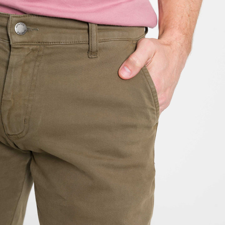 Ash & Erie Birch Washed Stretch Chinos for Short Men   Chino Pants