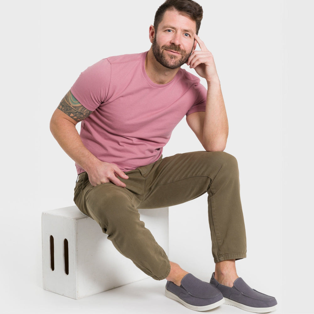 Ash & Erie Birch Washed Stretch Chinos for Short Men   Chino Pants