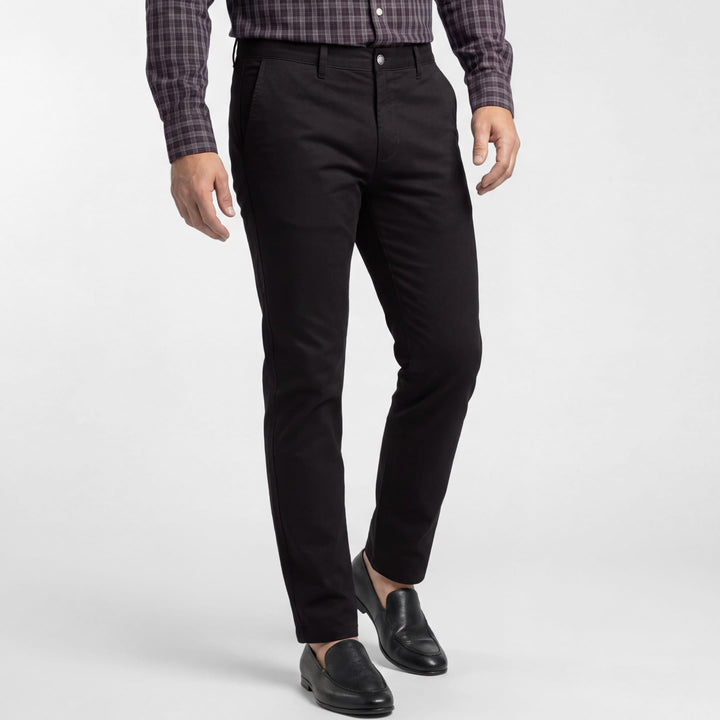 Ash & Erie Black Signature Chinos for Short Men   Chino Pants