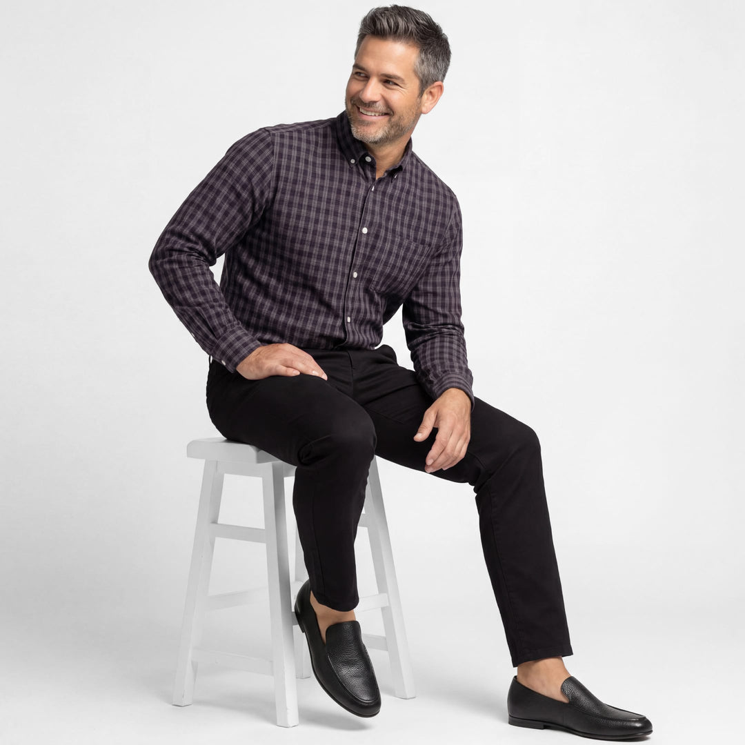 Ash & Erie Black Signature Chinos for Short Men   Chino Pants