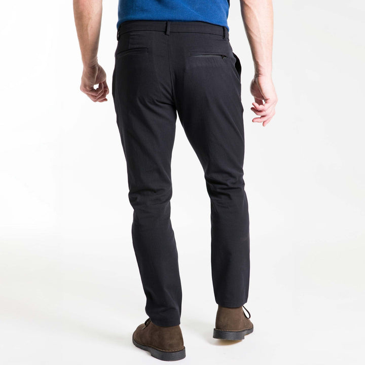 Ash & Erie Black Transit Tech Chinos for Short Men   Chino Pants