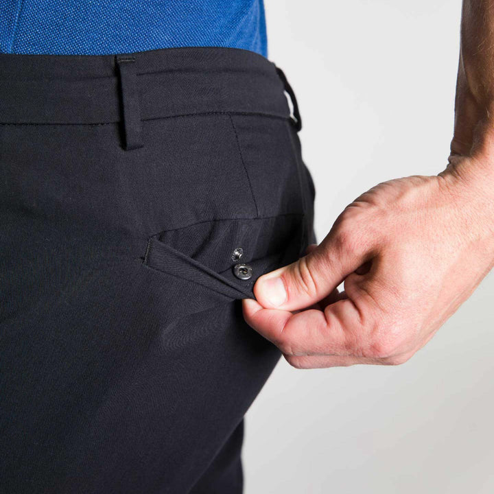 Ash & Erie Black Transit Tech Chinos for Short Men   Chino Pants