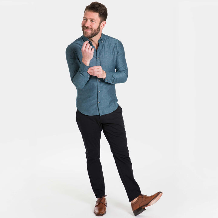 Ash & Erie Black Transit Tech Chinos for Short Men   Chino Pants