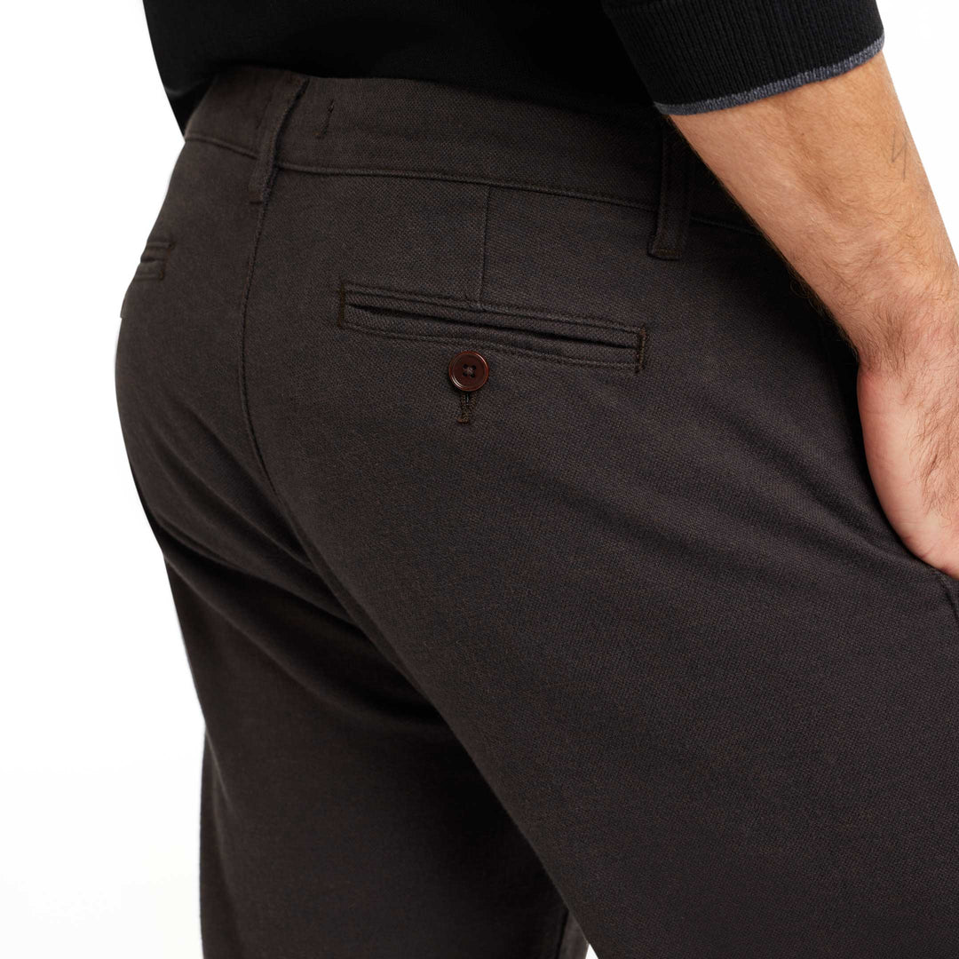 Ash & Erie Burgundy Brushed Twill Chinos for Short Men   Chino Pants