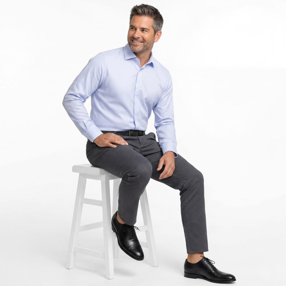 Ash & Erie Charcoal Signature Chinos for Short Men   Chino Pants