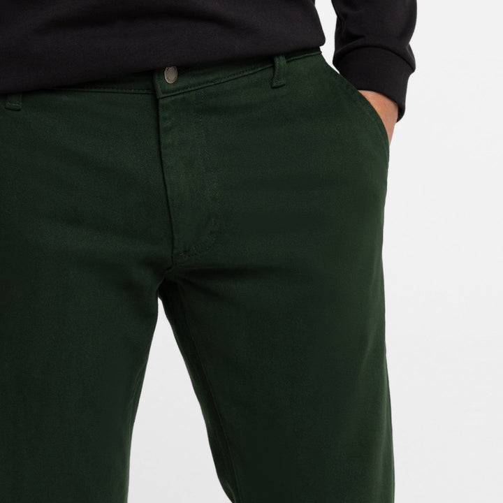 Ash & Erie Dark Spruce Washed Stretch Chinos for Short Men   Chino Pants