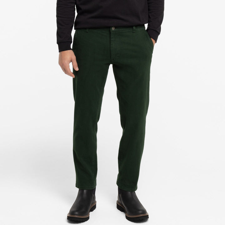 Ash & Erie Dark Spruce Washed Stretch Chinos for Short Men   Chino Pants