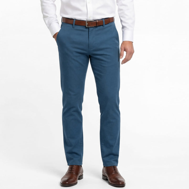 Ash & Erie Deep Blue Signature Chinos for Short Men   Chino Pants
