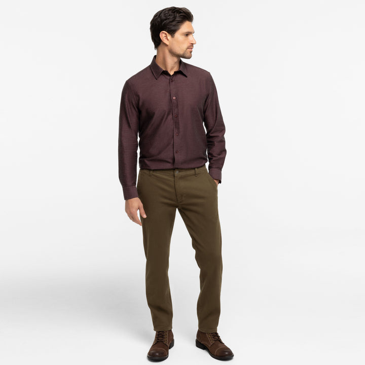 Ash & Erie Espresso Washed Stretch Chinos for Short Men   Chino Pants