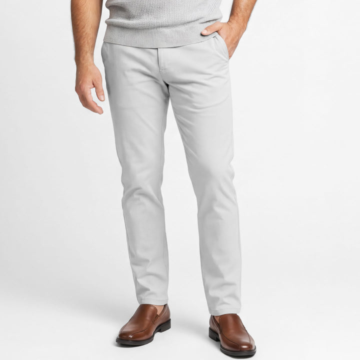 Ash & Erie Fog Grey Signature Chinos for Short Men   Chino Pants