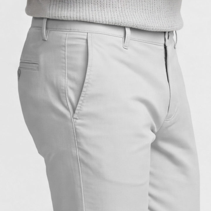 Ash & Erie Fog Grey Signature Chinos for Short Men   Chino Pants