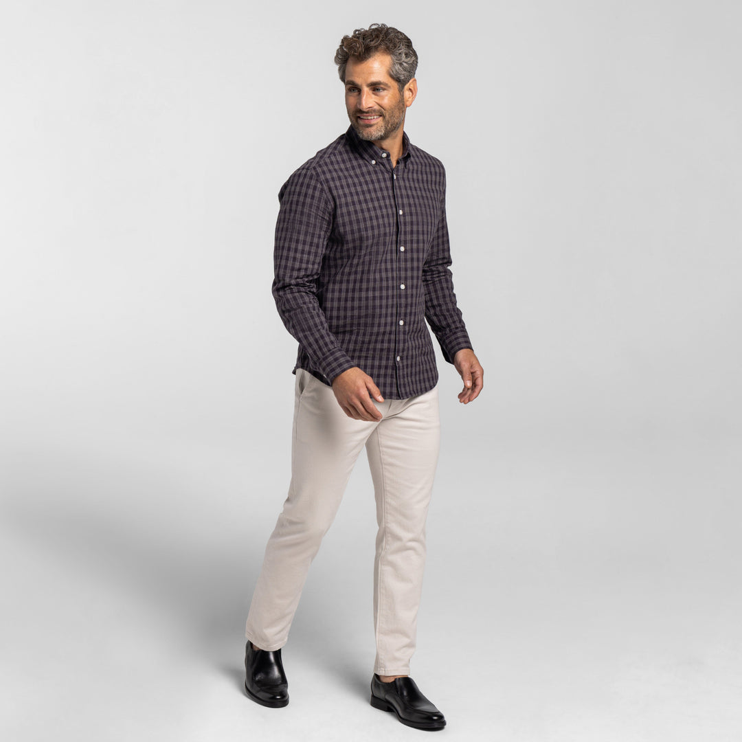 Ash & Erie Fog Grey Washed Stretch Chinos for Short Men   Chino Pants