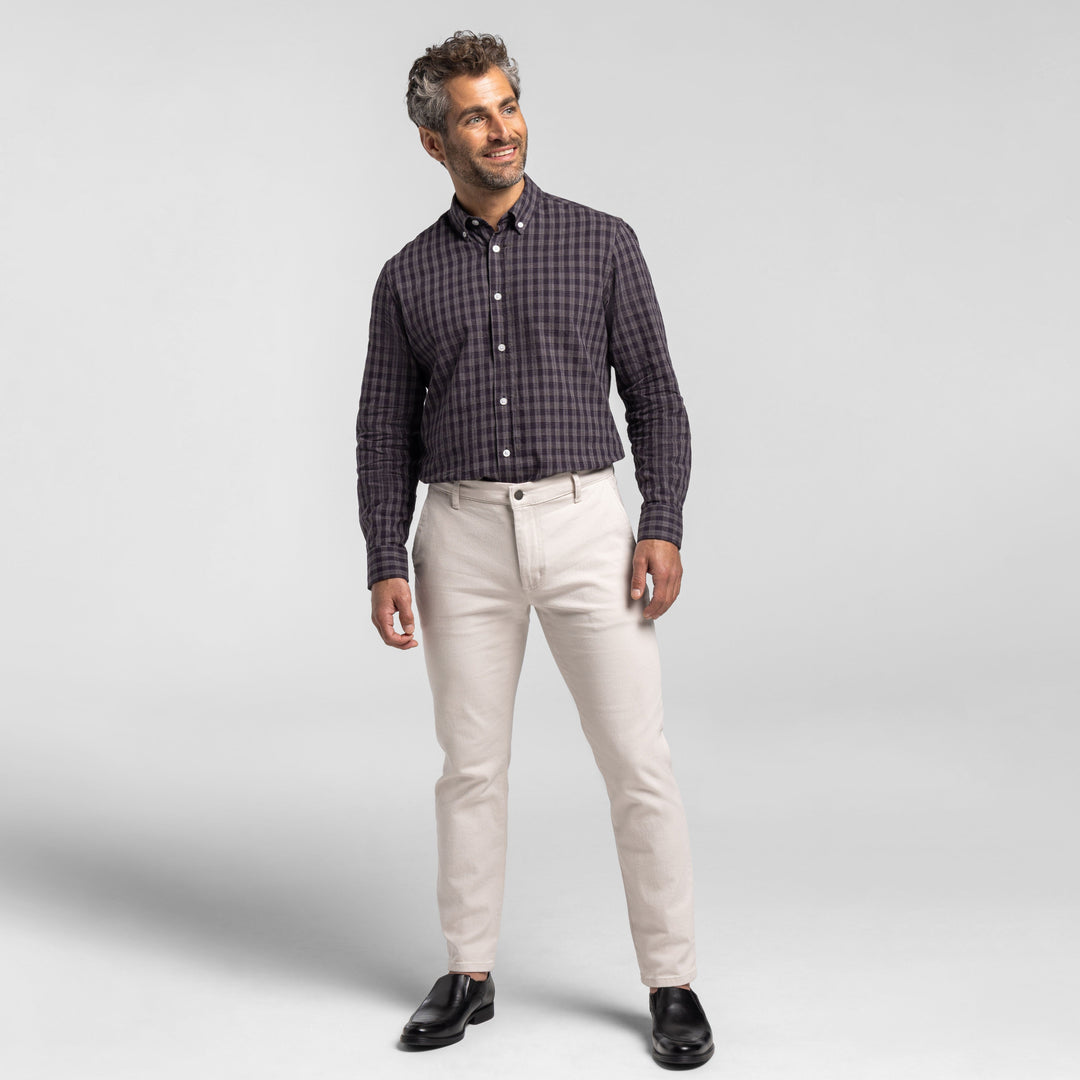 Ash & Erie Fog Grey Washed Stretch Chinos for Short Men   Chino Pants