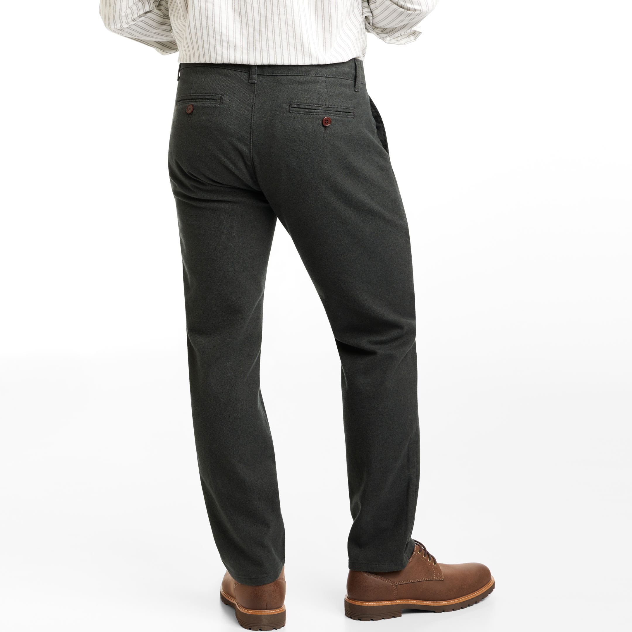 Ash & Erie Green Brushed Twill Chinos for Short Men   Chino Pants