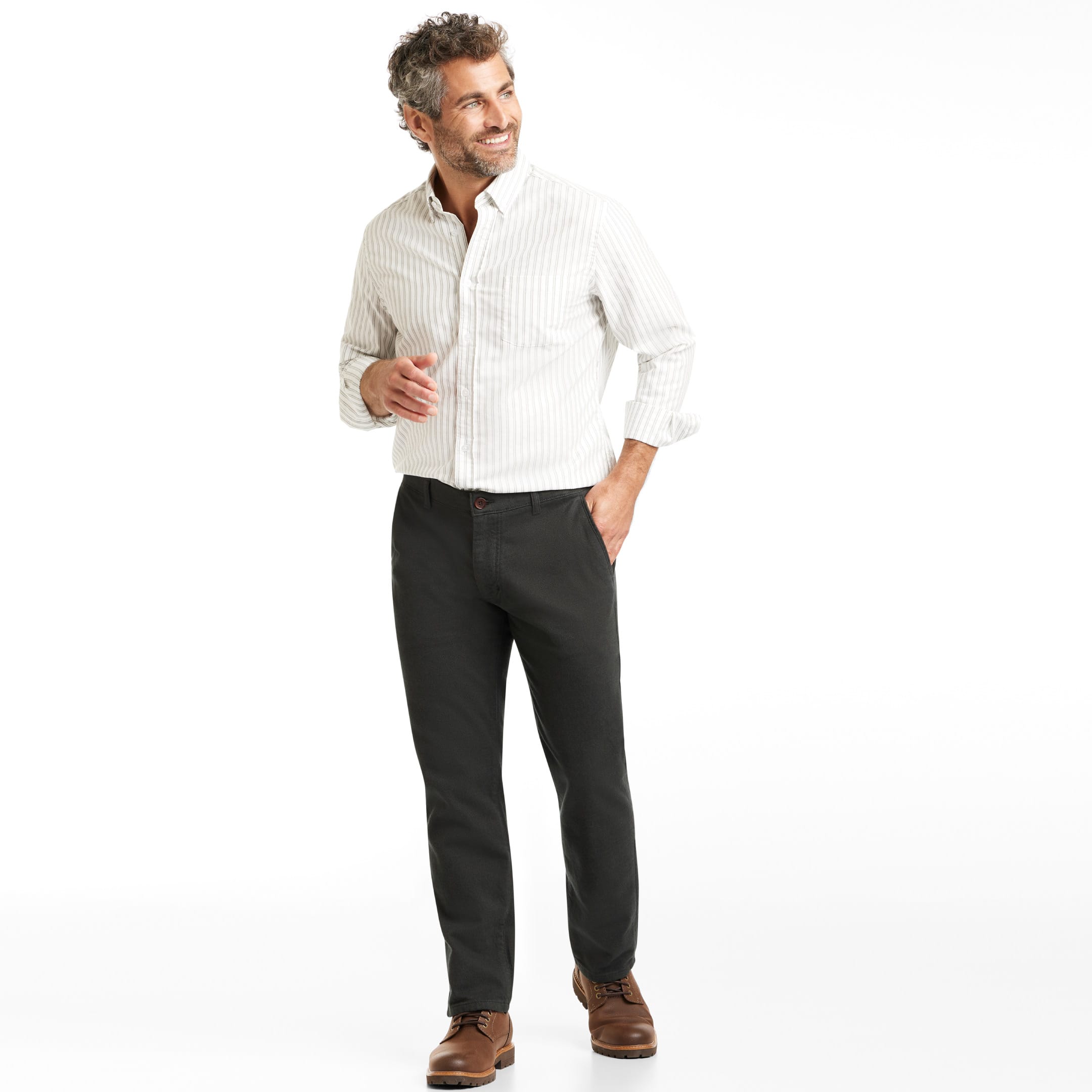 Ash & Erie Green Brushed Twill Chinos for Short Men   Chino Pants