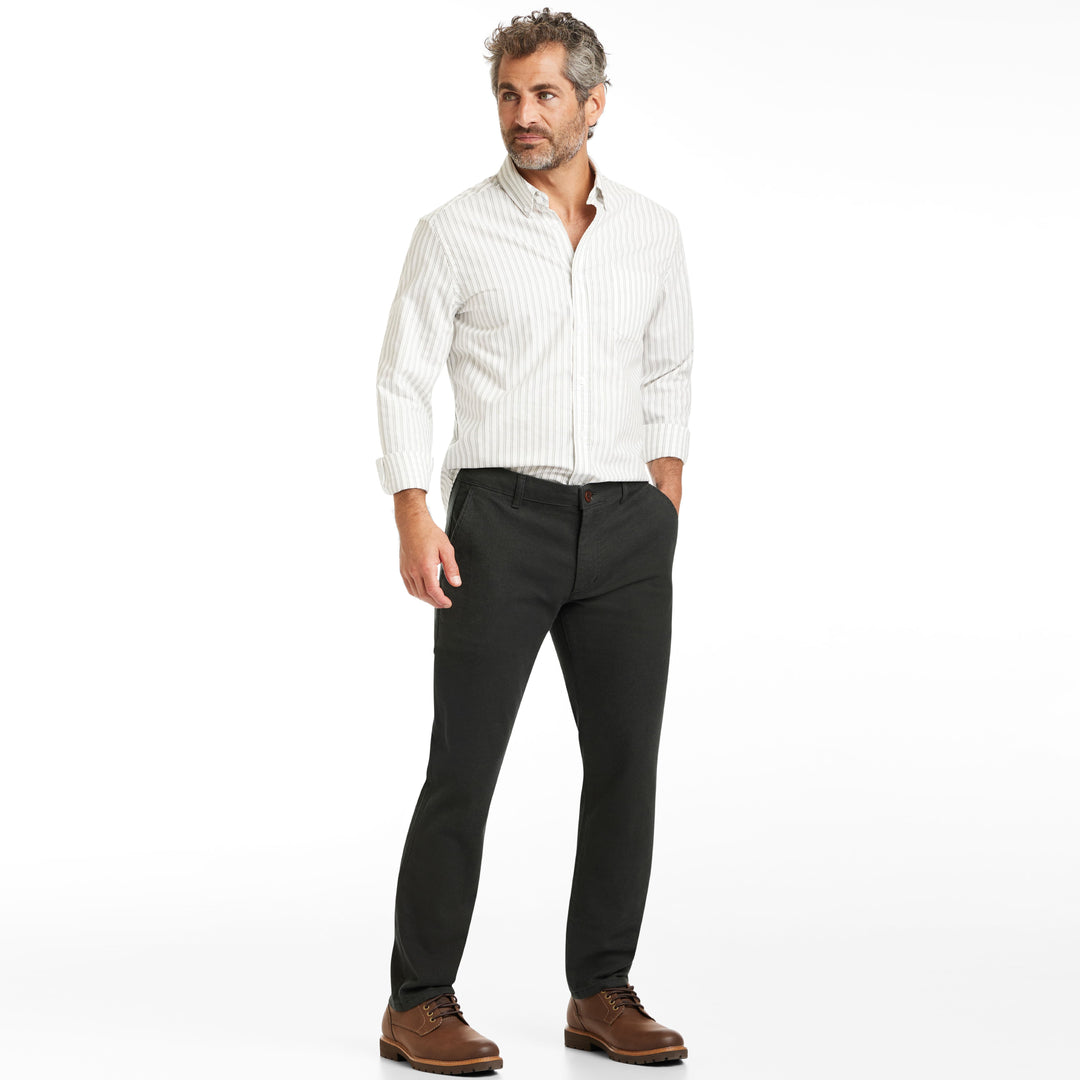 Ash & Erie Green Brushed Twill Chinos for Short Men   Chino Pants