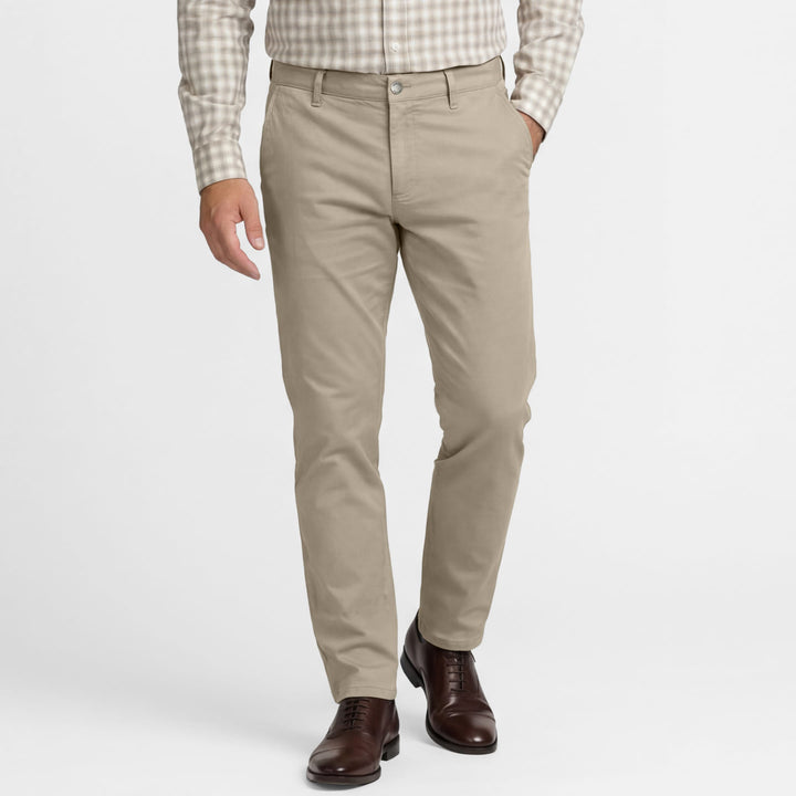 Ash & Erie Khaki Signature Chinos for Short Men   Chino Pants