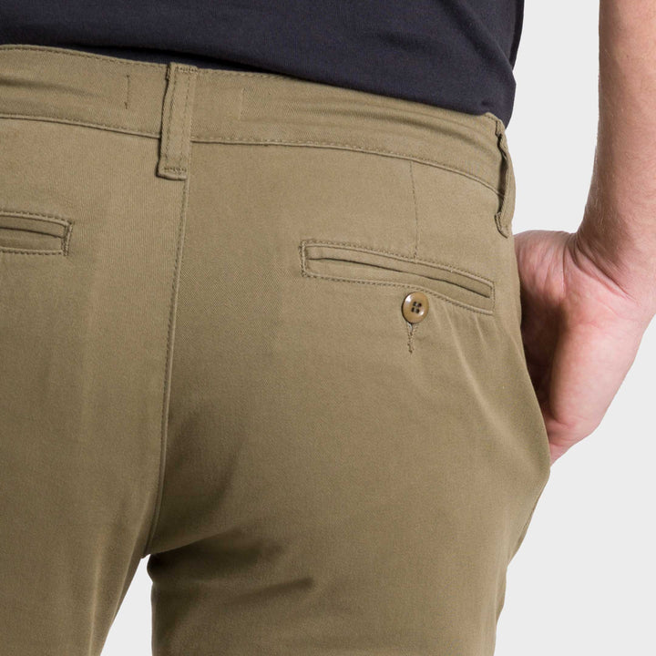 Ash & Erie Light Green  Lightweight Stretch Chinos for Short Men   Chino Pants