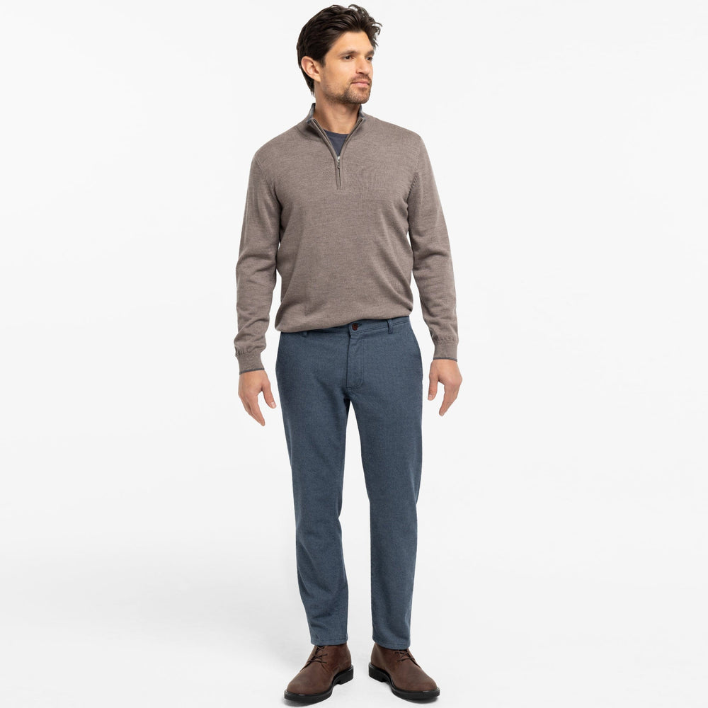 Ash & Erie Navy Brushed Twill Chinos for Short Men   Chino Pants