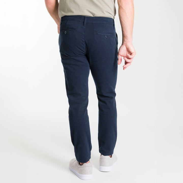 Ash & Erie Navy Lightweight Stretch Chinos for Short Men   Chino Pants