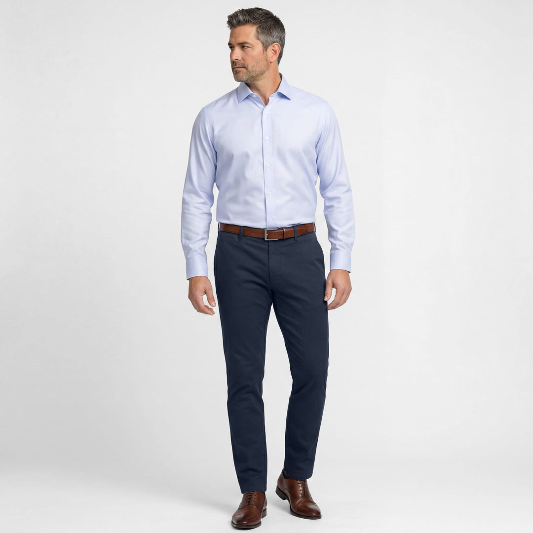 Ash & Erie Navy Signature Chinos for Short Men   Chino Pants