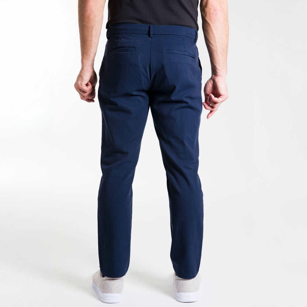 Ash & Erie Navy Transit Tech Chinos for Short Men   Chino Pants