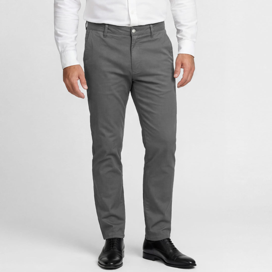 Ash & Erie Steel Grey Signature Chinos for Short Men   Chino Pants