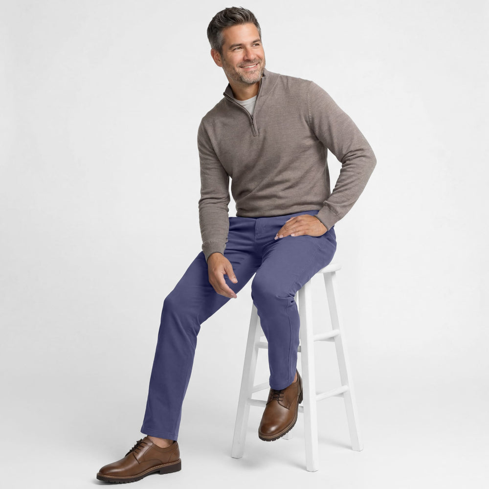 Ash & Erie Vintage Blue Signature Chinos for Short Men   Chino Pants