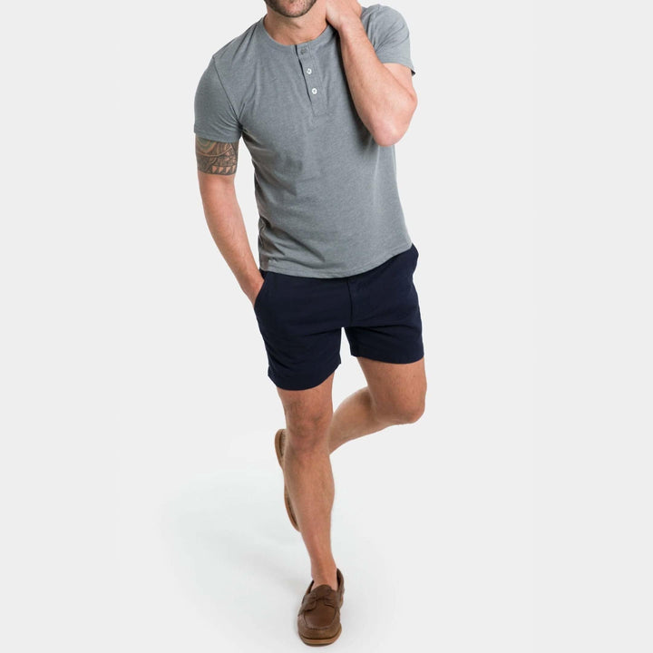 Ash & Erie 5" Navy Lighweight Stretch Chino Shorts for Short Men   Chino Shorts