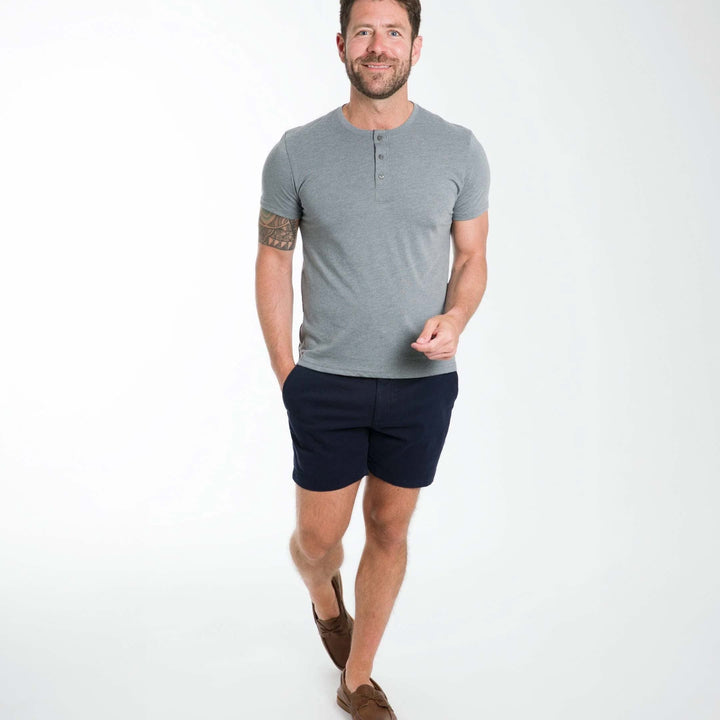 Ash & Erie 5" Navy Lighweight Stretch Chino Shorts for Short Men   Chino Shorts