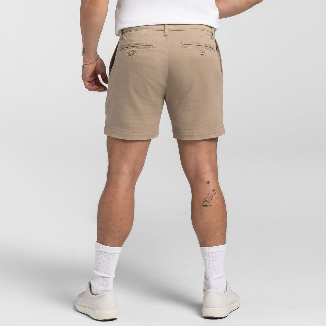 Ash & Erie 5" Teak Lighweight Stretch Chino Shorts for Short Men   Chino Shorts