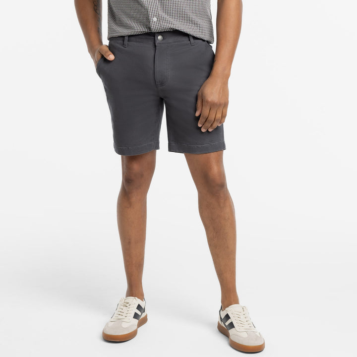 Ash & Erie Charcoal Signature Chino Short for Short Men   Chino Shorts
