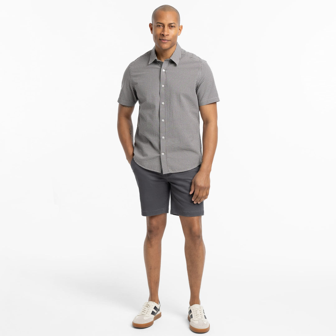 Ash & Erie Charcoal Signature Chino Short for Short Men   Chino Shorts