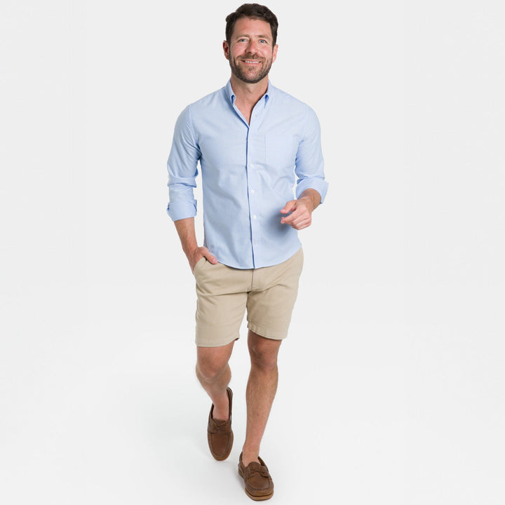 Ash & Erie Classic Khaki Stretch Washed Chino Short for Short Men   Chino Shorts