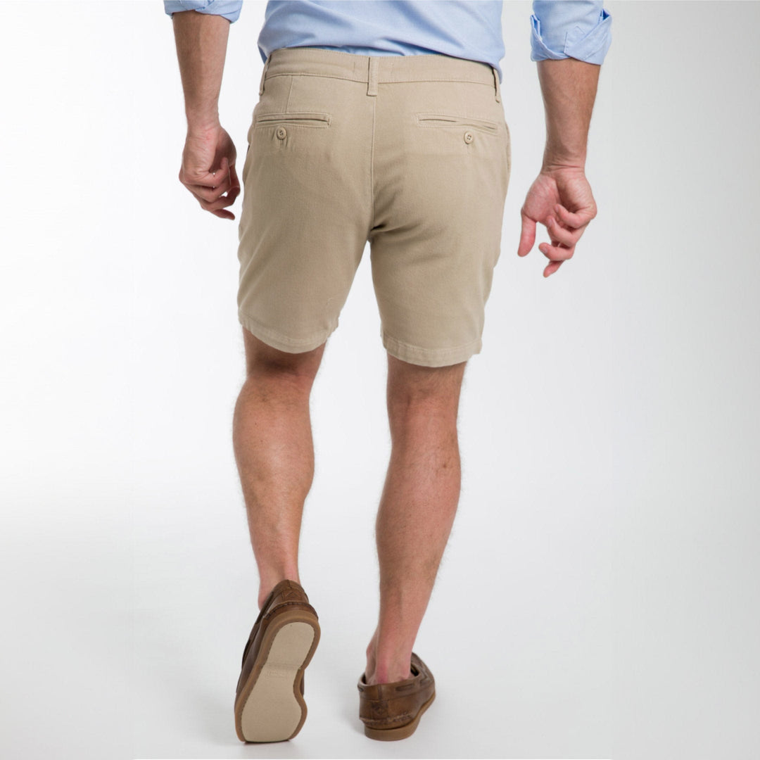 Ash & Erie Classic Khaki Stretch Washed Chino Short for Short Men   Chino Shorts