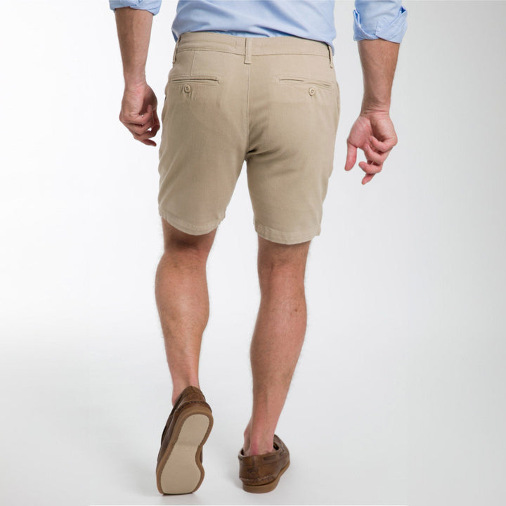 Ash & Erie Classic Khaki Stretch Washed Chino Short for Short Men   Chino Shorts