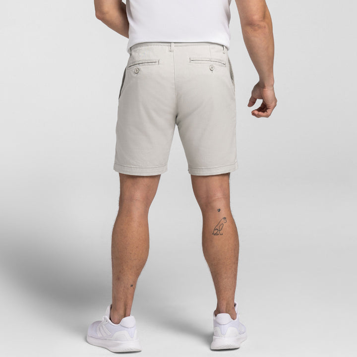 Ash & Erie Cloud Blue Stretch Washed Chino Short for Short Men   Chino Shorts