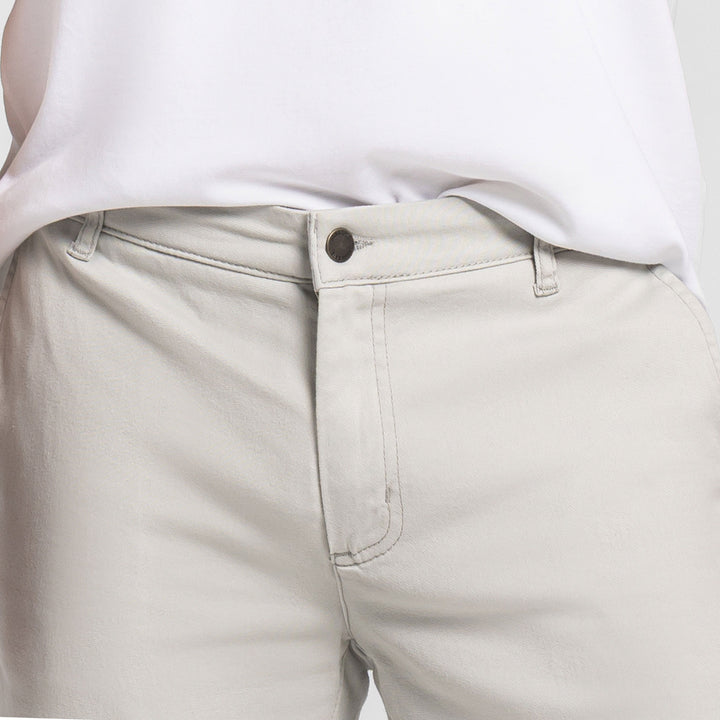 Ash & Erie Cloud Blue Stretch Washed Chino Short for Short Men   Chino Shorts