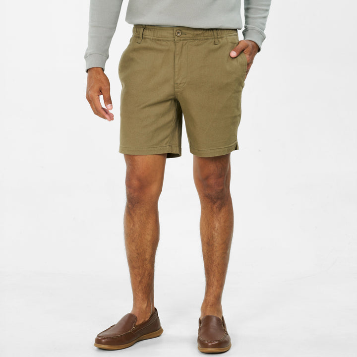 Ash & Erie Fatigue Green Easy Chino Shorts for Short Men   Chino Shorts