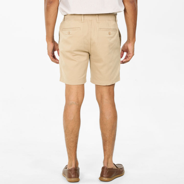 Ash & Erie Khaki Easy Chino Shorts for Short Men   Chino Shorts