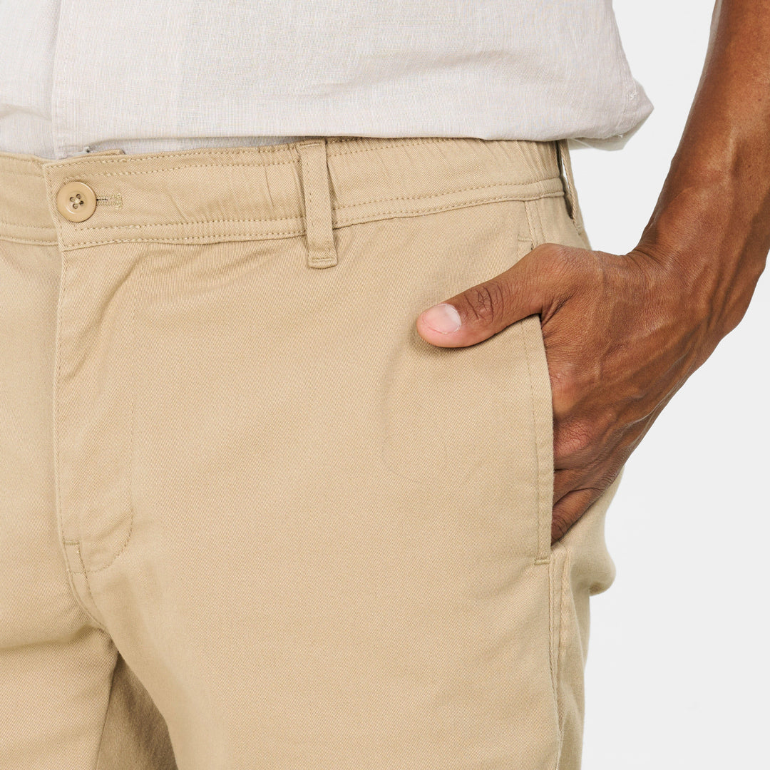Ash & Erie Khaki Easy Chino Shorts for Short Men   Chino Shorts