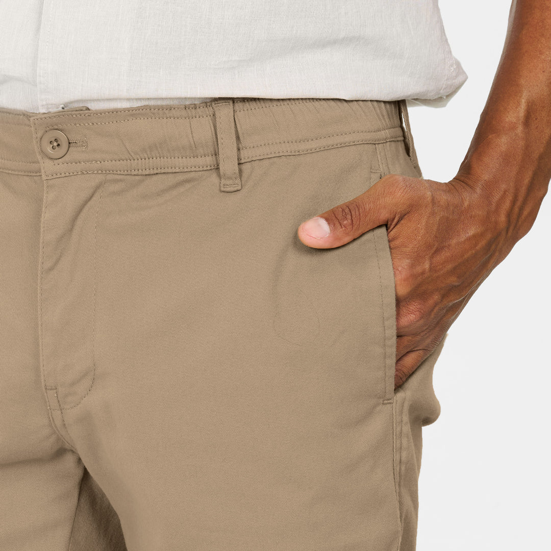 Ash & Erie Khaki Easy Chino Shorts for Short Men   Chino Shorts