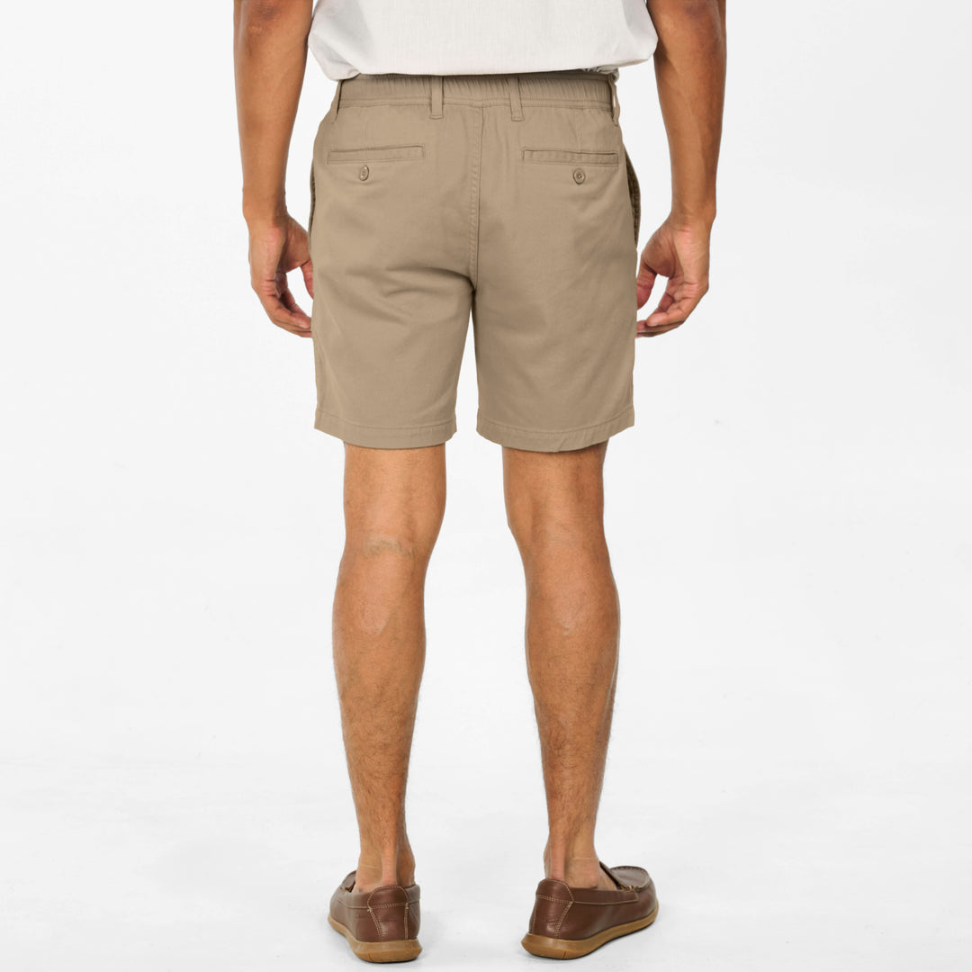 Ash & Erie Khaki Easy Chino Shorts for Short Men   Chino Shorts