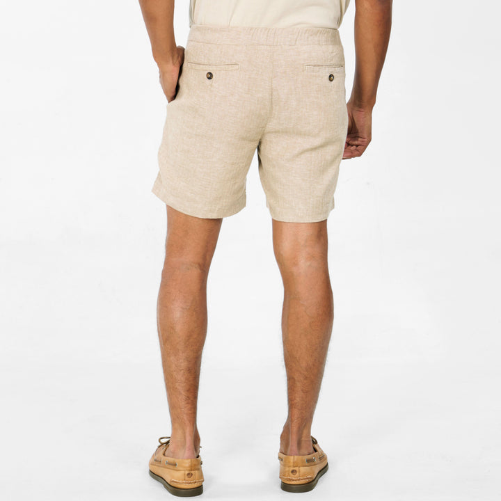 Ash & Erie Khaki Linen Shorts for Short Men   Chino Shorts
